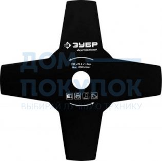 Нож-фреза для бензо- и электрокосы (d=230 мм, 4 лопасти, посадка 25.4 мм) Зубр 70130-4