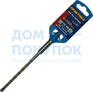 Бур SDS-plus ПРАКТИКА 6x100x160 мм, Х-тип серия 