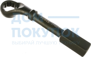 Силовой накидной ключ 50 мм с изгибом, 4-ти гр ручка. L=360mm FORCE 79450