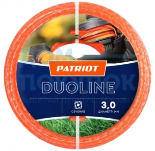 Леска Duoline (3.0 мм; 400 м; скрученный квадрат) PATRIOT 805401191