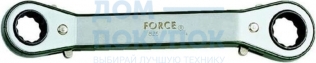 Ключ накидной трещоточный 10х11с изгибом 15 гр.12-ти гранн FORCE 8251011