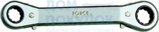 Ключ накидной трещоточный 14х15 с изгибом 15 гр.12-ти гранн FORCE 8251415