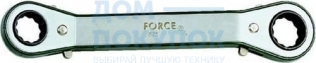 Ключ накидной трещоточный 16х18 с изгибом 15 гр.12-ти гранн FORCE 8251618