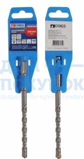 Бур SDS+ с твердосплавной напайкой, СПИРАЛЬ S4 , Союз 9019-SDS-10x260C