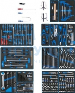 Набор инструментов для тележки, 15 ложементов, 325 предметов KING TONY BOARD 934-325MRVD