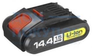 Батарея аккумуляторная МАСТЕР 14.4 В; 1.5 А*ч; Li-Ion для шуруповертов ДА-14.4-2-Ли КМ1, ДА-14.4-2-Ли КНМ1 ЗУБР АКБ-14.4-Ли 15М1