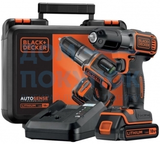 Дрель-шуруповерт BLACK & DECKER ASD18K-QW