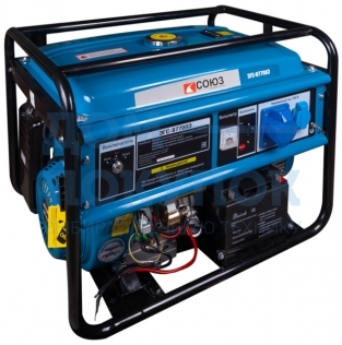 Бензогенератор 6500 Вт Союз ЭГС-87700Э