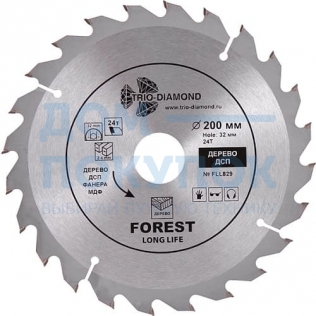 Диск пильный по дереву (200х32/30 мм; 24Т) TRIO-DIAMOND FLL829