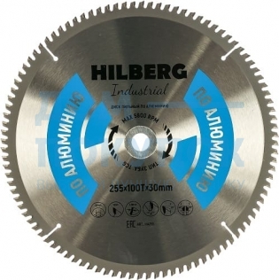 Диск пильный Hilberg Industrial Алюминий (255x30 мм; 100Т) TRIO-DIAMOND HA255