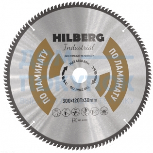 Диск пильный Hilberg Industrial Ламинат (300x30 мм; 120Т) TRIO-DIAMOND HL300