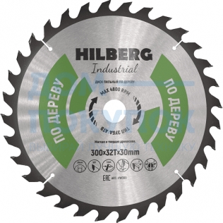 Диск пильный Hilberg Industrial Дерево (300x30 мм; 32Т) TRIO-DIAMOND HW300