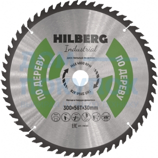 Диск пильный Hilberg Industrial Дерево (300x30 мм; 56Т) TRIO-DIAMOND HW301