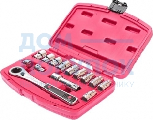 Набор головок со сквозным отверстием 10-19мм в кейсе 14шт JTC-3439