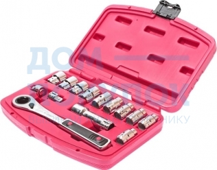 Набор головок со сквозным отверстием 10-19мм в кейсе 14шт JTC-3439