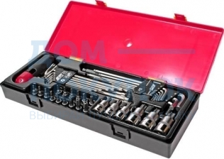 Набор инструментов TORX, HEX ключи, головки в кейсе 40шт JTC-K1401