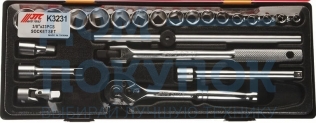 Набор головок 3/8 в кейсе 23шт JTC-K3231