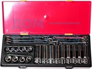 Набор инструментов TORX ключи E6-E24, головки E10-E24 в кейсе 24шт JTC-K4241