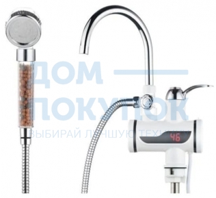 Кран-водонагреватель проточный с душем 