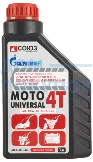 Масло 4-тактное минеральное UNIVERSAL MOTO 4T, 1л Союз МСС-0104Б