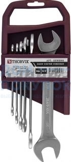 Набор ключей гаечных рожковых на держателе, 6-22 мм, 6 предметов Thorvik OEWS006