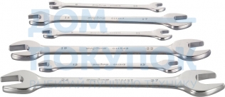 Набор ключей гаечных рожковых в сумке, 8-27 мм, 6 предметов Ombra OMT6S