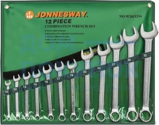 Набор ключей гаечных комбинированных в сумке, 10-32 мм, 12 предметов Jonnesway W26112SA