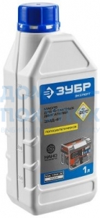 Масло ЗУБР ЗМД-4Т, для 4-х тактных двигателей (-20С), класс 10W-30, 1л
