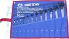 Набор комбинированных трещоточных ключей (8-24 мм, чехол из теторона, 12 предметов) KING TONY 12212MRN