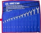 Набор комбинированных удлиненных ключей, 8-24 мм, чехол из теторона, 14 предметов KING TONY 12A4MRN