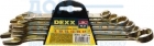Набор комбинированных гаечных ключей DEXX желтый цинк 8-17мм 6шт 27017-H6