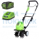 Культиватор аккумуляторный Greenworks G40TLK6, 40V, 27087UF