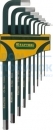 Набор ключей имбусовых KRAFTOOL "INDUSTRIE" длинные,Cr-Mo сталь (S2),хромир покрытие с противоскол напыл, HEX1,5-10 мм, 9 шт 27443-H9