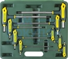 Т-образные имбусовые ключи HEX с шариком, 9шт в боксе Kraftool INDUSTRIE 27454-H9