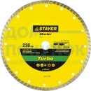 Диск алмазный STAYER TURBO Universal 230 мм сегментированный 36673-230_z01