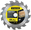 Пильный диск Construct line для древесины с гвоздями (230x30 мм, 16Т) Stayer 3683-230-30-16