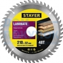 Пильный диск Laminate line для ламината (210x32 мм, 48Т) Stayer 3684-210-32-48