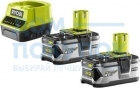 Набор Ryobi ONE+ RC18120-240 5133003363 аккумулятор 18 В; 4.0 А*ч; Li-Ion 2 шт. и зарядное устройство RC18120