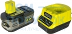 Набор Ryobi ONE+ RC18120-150 5133003366 аккумулятор 18 В; 5.0 А*ч; Li-Ion и зарядное устройство RC18120