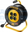 Удлинитель на катушке STAYER MS 207, 30 м, 2200 Вт, 4 гнезда 55073-30_z01