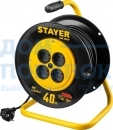 Удлинитель на катушке STAYER MS 207, 40 м, 2200 Вт, 4 гнезда 55073-40