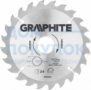 Диск отрезной по дереву (165x30 мм; 24 зуба) GRAPHITE 57H650