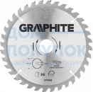 Диск отрезной по дереву (205x20 мм; 36 зубьев) GRAPHITE 57H682