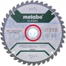 Диск пильный Precision Cut Classic (216x30 мм; 40Z; WZ 5neg; блистер) Metabo 628652000