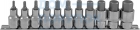 Набор насадок торцевых с 6-гранными вставками-битами (1/2"DR, H4-H19, 11 шт.) Ombra 912211