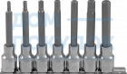 Набор насадок торцевых с 6-гранными вставками-битами (1/2"DR, H4-H10, 100 мм, 7 шт.) Ombra 921207