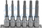 Набор насадок торцевых с вставками-битами SPLINE (1/2"DR, M5-M12, 100 мм, 6 шт.) Ombra 921706