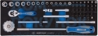 Набор торцевых головок 1/4" с принадлежностями, ложемент, 53 предмета KING TONY 9-2553MRV