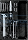 Набор разрезных ключей, ударная отвертка и съемник масляных фильтров, ложемент, 14шт KING TONY 9-34128FR