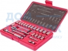 Набор шестигранных торцевых головок и насадок 1/4" 5/32"-1/2", Т20-Т40 в кейсе 23шт JTC-H223S